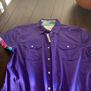 Bright purple denim and cloth stretch slim fit